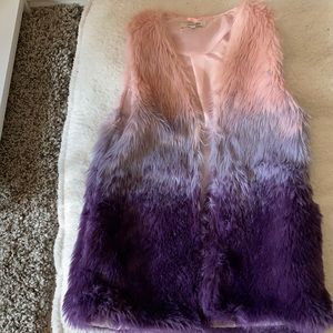 Faux fur vest